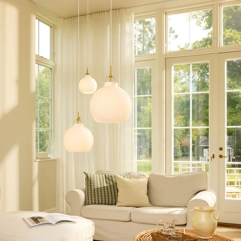 TOSCANA hanglamp, opaalwit, Ø 36 cm, glas van Halo Design – productfoto