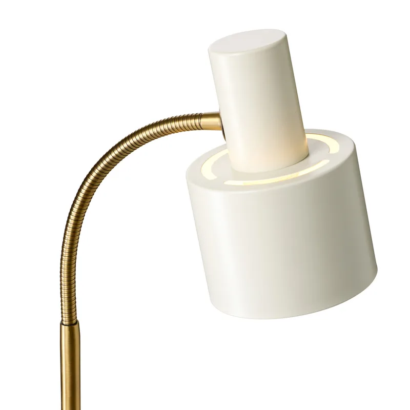 VOGUE vloerlamp, beige, hoogte 143 cm, metaal, E27 von Halo Design – Produktfoto