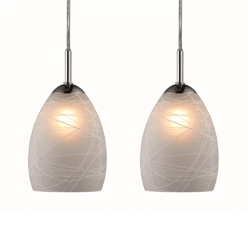 WINNER hanglamp, matglas, Ø 12 cm, 2-lamps de Halo Design – photo du produit