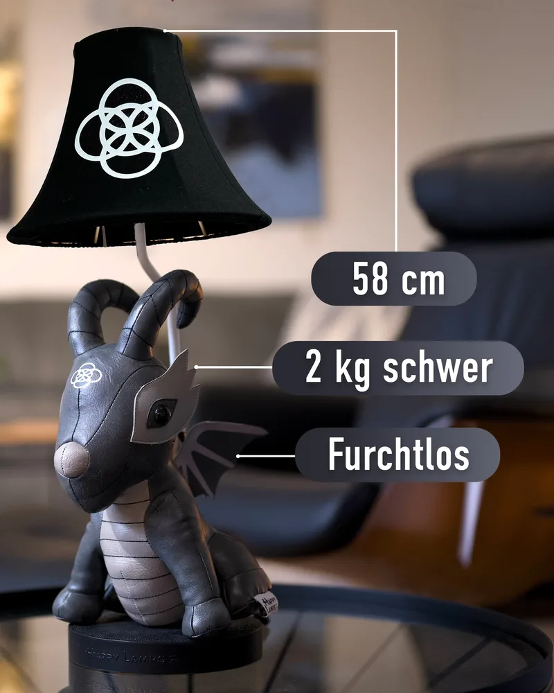 Black Dragon (Höhe 58cm) von Happy Lamps – Produktfoto