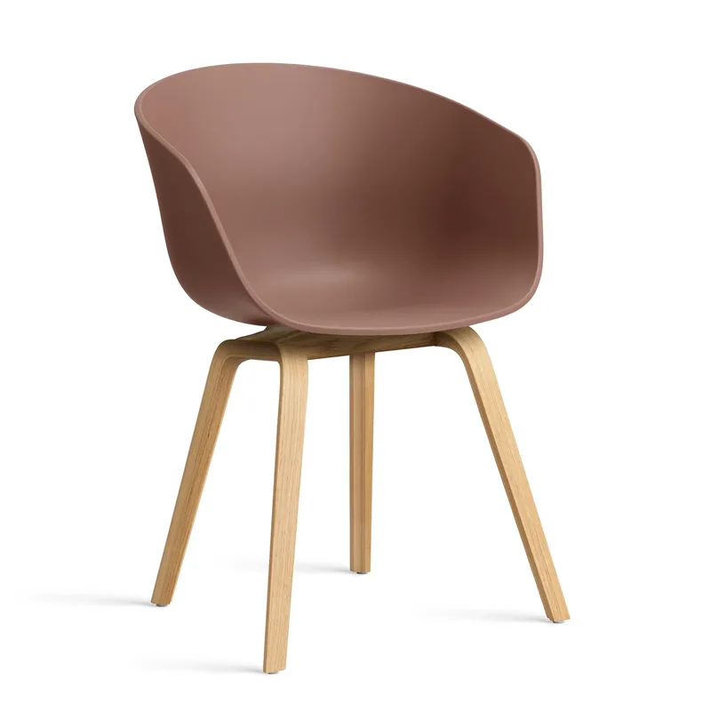 About a Chair 22 2.0 Stuhl Soft brick-lackiertes Eichen­gestell från HAY – produktbild