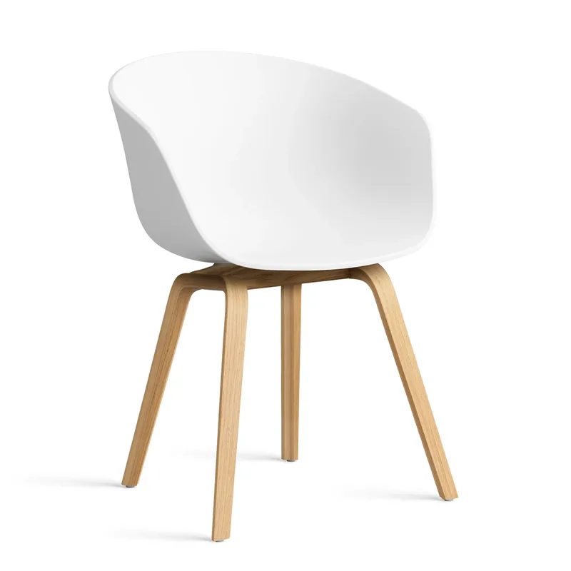 About a Chair 22 2.0 Stuhl Weiß lackiertes Eichen­gestell fra HAY – produktbillede