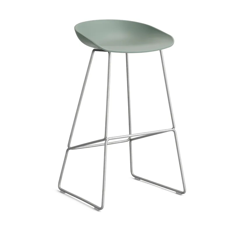 About a Stool 38 High Barhocker 2.0 Fall green-Edelstahlgestell by HAY – product photo