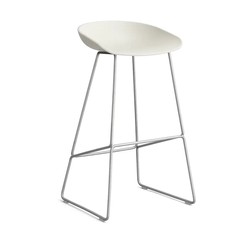 About a Stool 38 High Barhocker 2.0 Melange cream-Edelstahlgestell från HAY – produktbild