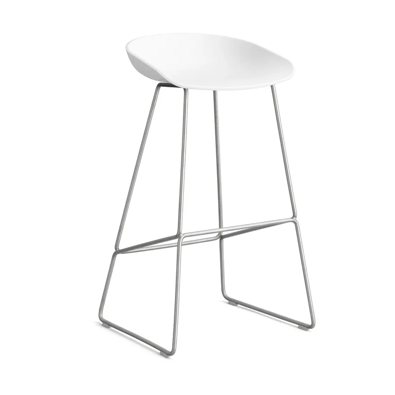 About a Stool 38 High Barhocker 2.0 Weiß-Edelstahlgestell by HAY – product photo