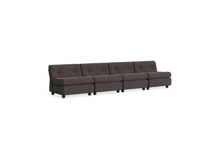 Amanta Sofamodul Anthracite shell-yuma 1010, 4-sitzig de HAY – photo du produit