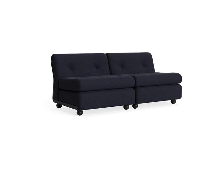 Amanta Sofamodul Anthracite-turf blue red mélange, 2-sitzig von HAY – Produktfoto