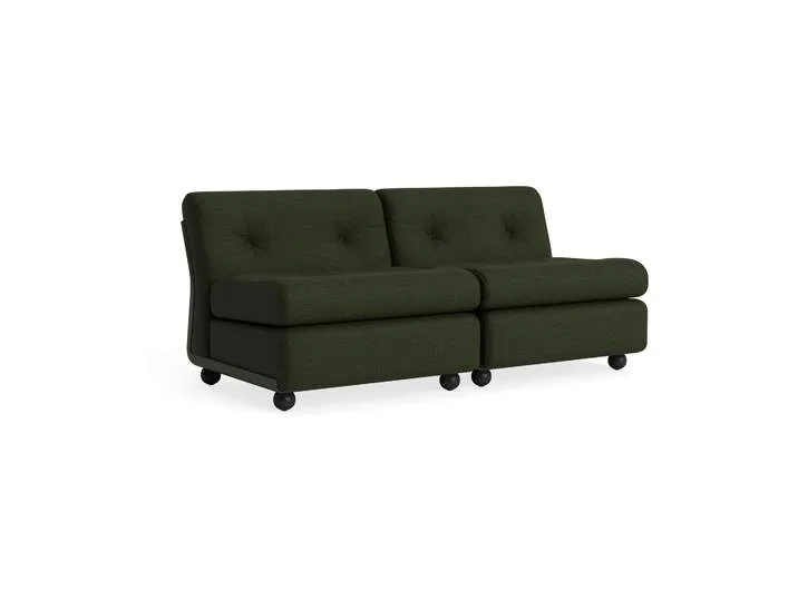 Amanta Sofamodul Bottle green-maglia dark green, 2-sitzig by HAY – product photo