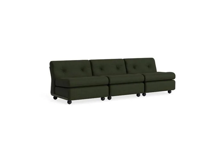 Amanta Sofamodul Bottle green-maglia dark green, 3-sitzig by HAY – product photo
