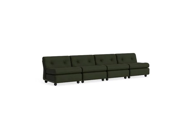 Amanta Sofamodul Bottle green-maglia dark green, 4-sitzig de HAY – photo du produit