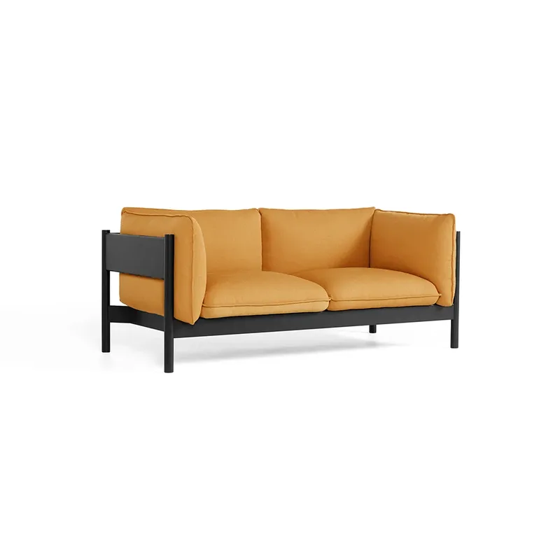 Arbour ECO 2-Sitzer Sofa Stoff vidar 472 mustard-schwarz Buche by HAY – product photo