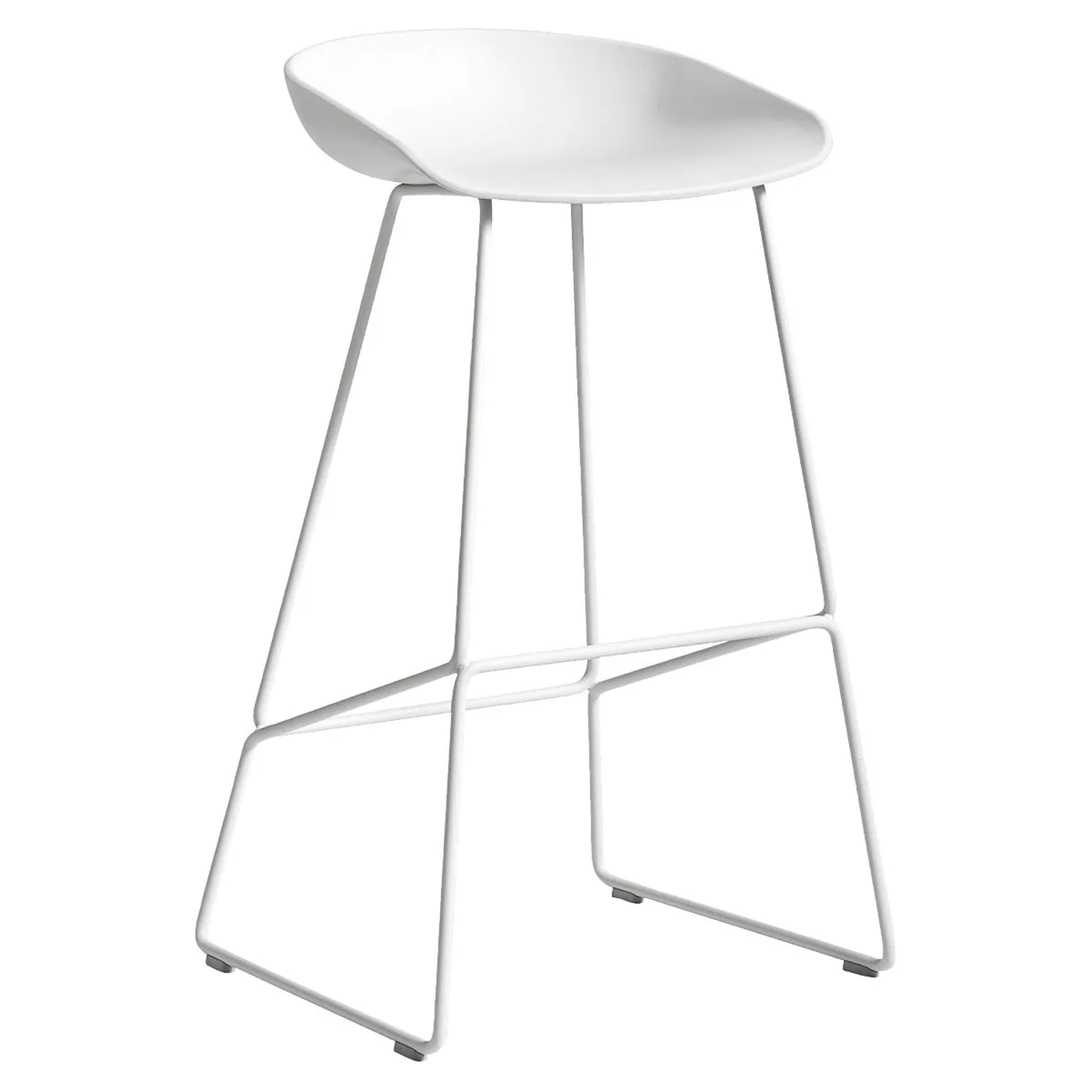 Barhocker About a stool - Weiß - Recyceltes Polypropylen - Designer Hee Welling von HAY – Produktfoto