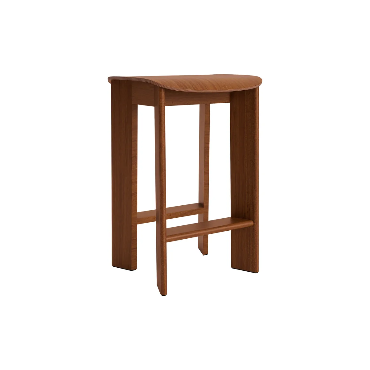 Barhocker Chisel - Braun - Lackiertes Nussbaumfurnier - Designer Andreas Bergsaker de HAY – photo du produit