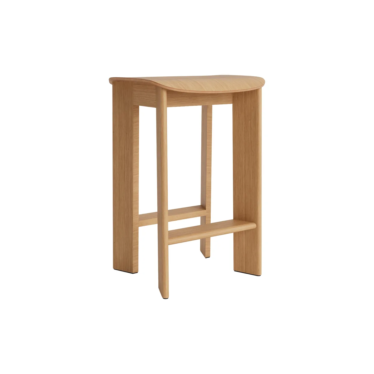 Barhocker Chisel - Holz natur - Geöltes Eichenfurnier - Designer Andreas Bergsaker van HAY – productfoto