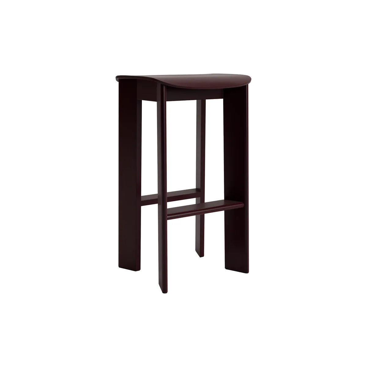 Barhocker Chisel - Rot - Lackiertes Buchenfurnier - Designer Andreas Bergsaker van HAY – productfoto