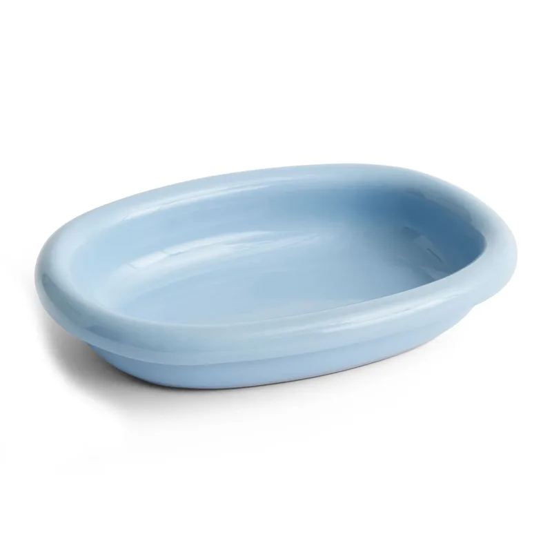 Barro ovale Servierplatte Light blue, small 20x27,5 cm de HAY – photo du produit