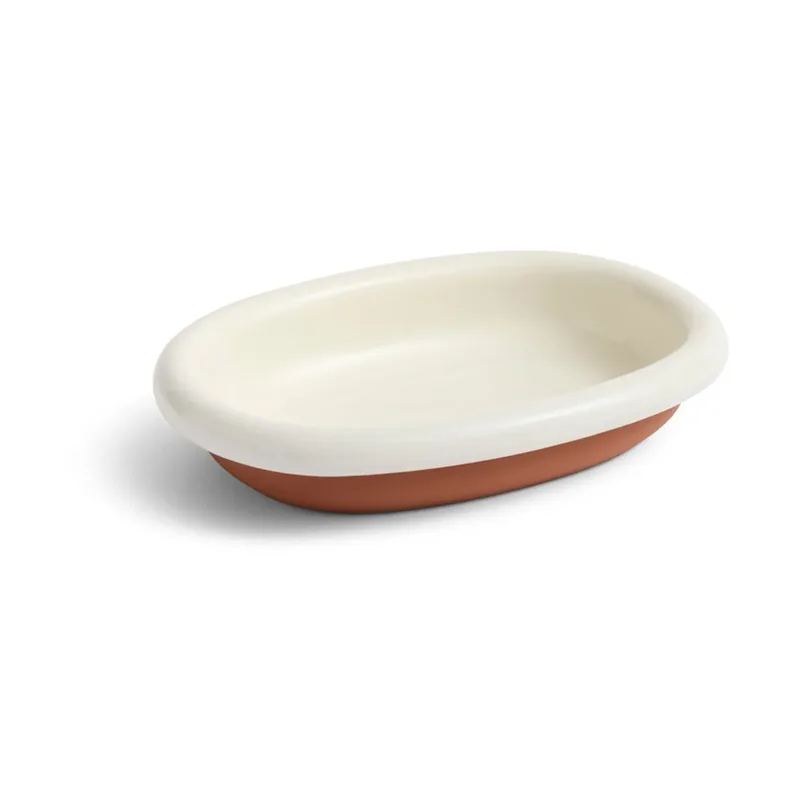 Barro ovale Servierplatte Off-white, small 20x27,5 cm de HAY – photo du produit