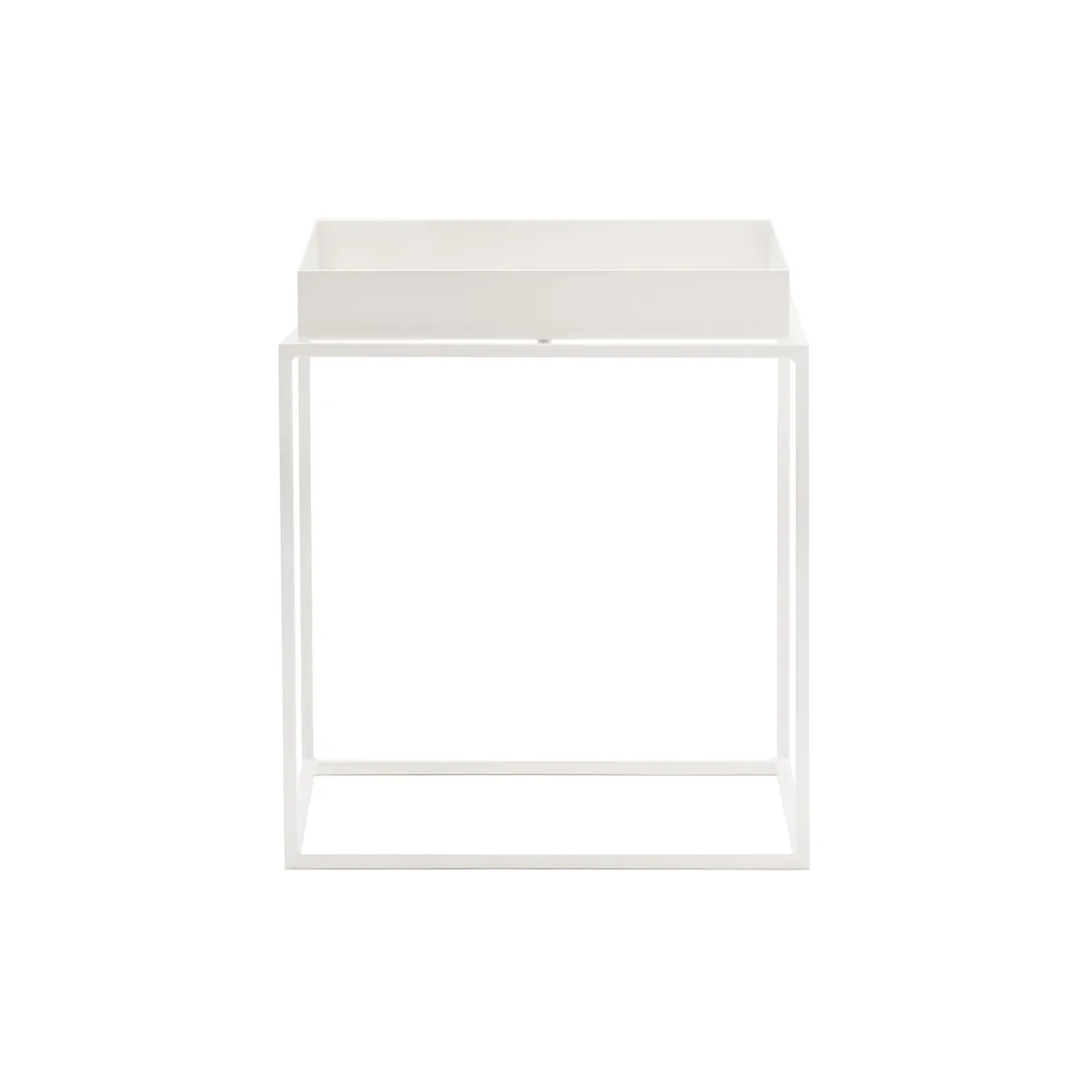 Beistelltisch Tray - Weiß - lackierter Stahl - Designer Hay Studio de HAY – photo du produit