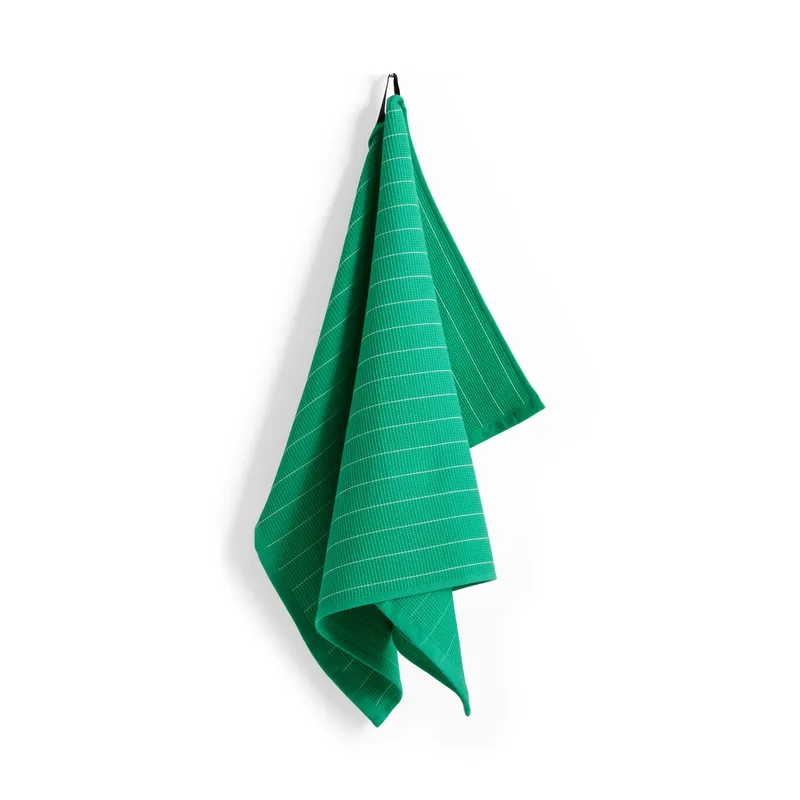 Canteen Küchenhandtuch 52 × 80 cm Emerald pinstripe van HAY – productfoto