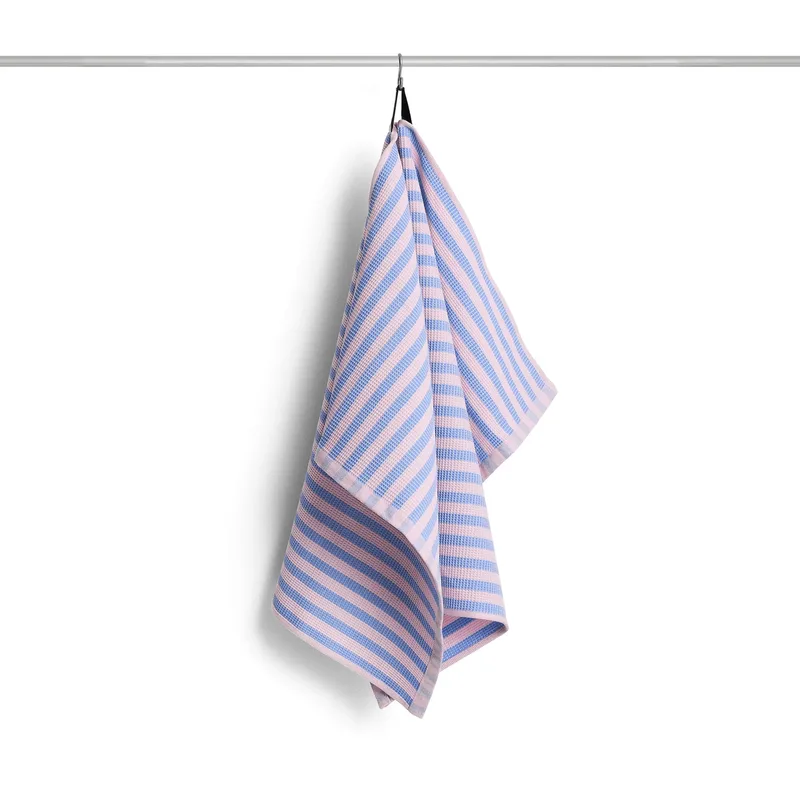 Canteen Küchenhandtuch 52 × 80 cm Sky blue-light pink block stripe by HAY – product photo