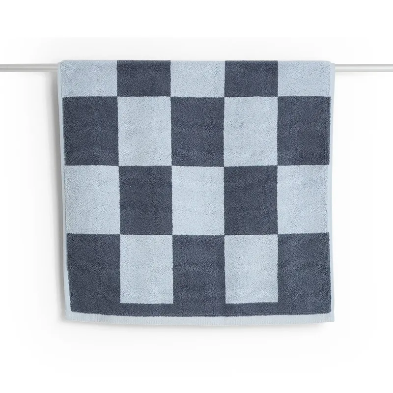 Check Badezimmerteppich 50 x 90cm Steel blue by HAY – product photo