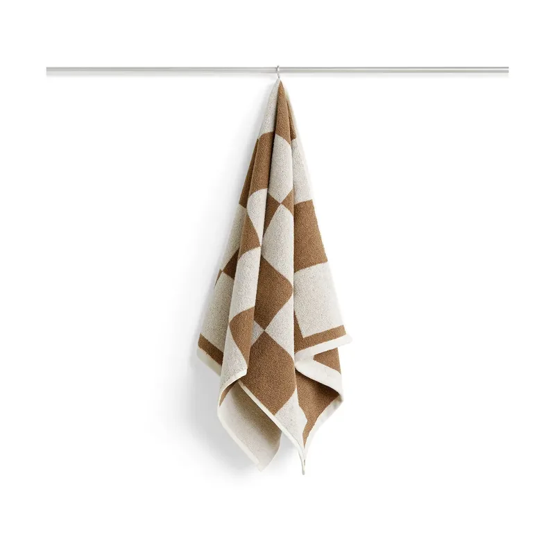 Check Handtuch 50 x 90cm Cappuccino by HAY – product photo