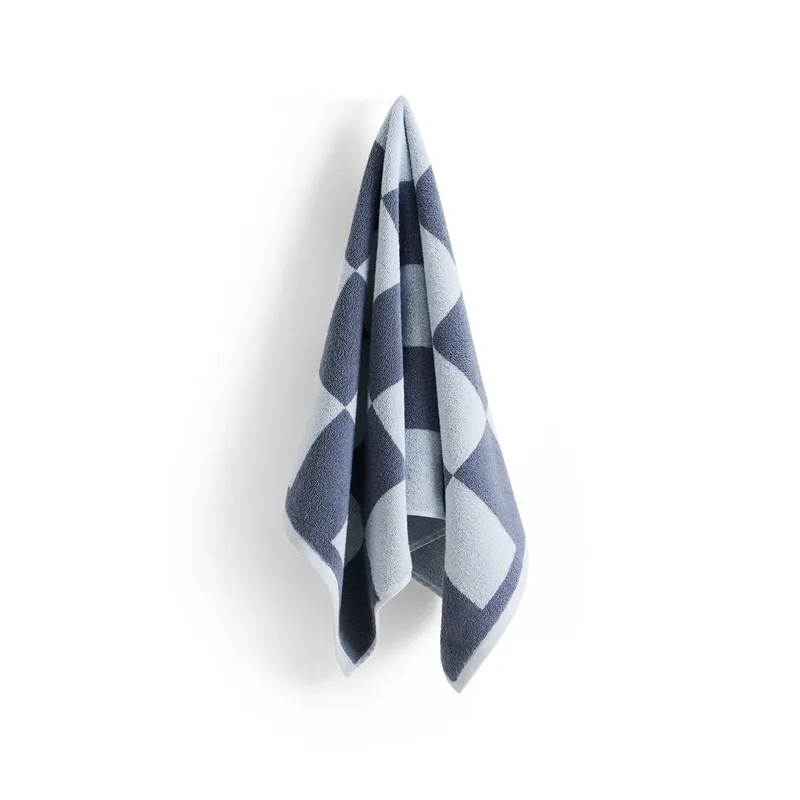 Check Handtuch 50 x 90cm Steel blue från HAY – produktbild