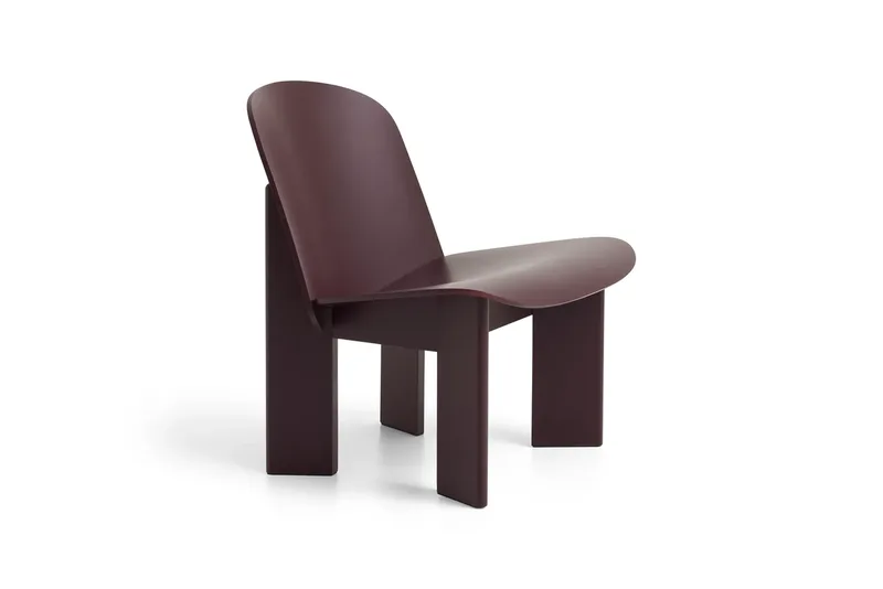 Chisel Lounge Chair Dark bordeaux lackierte Buche från HAY – produktbild