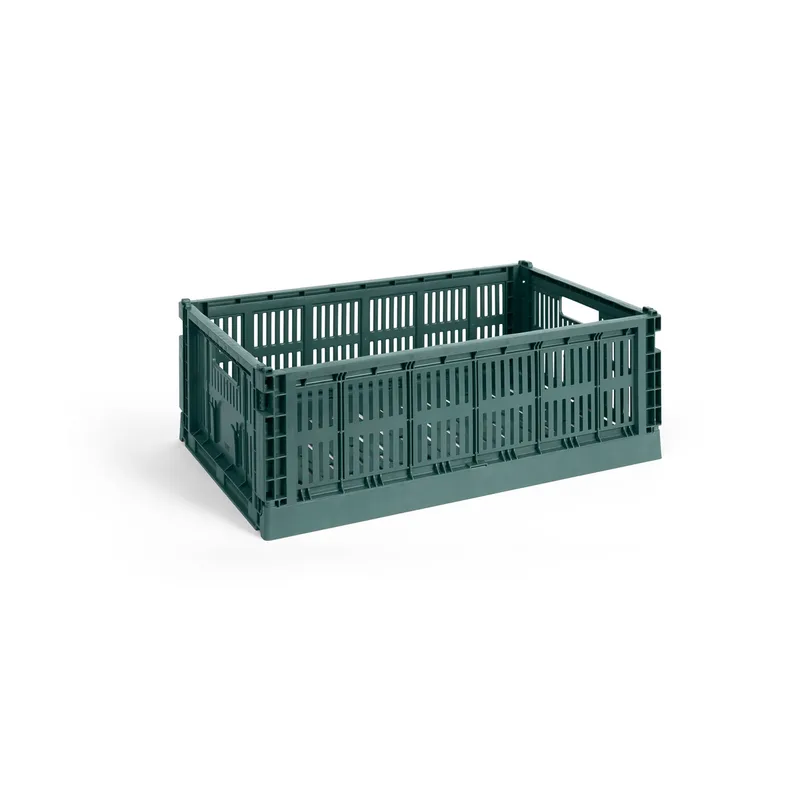 Colour Crate L 34,5 x 53cm Dark green von HAY – Produktfoto