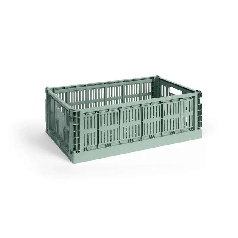 Colour Crate L 34,5 x 53cm Sage green by HAY – product photo