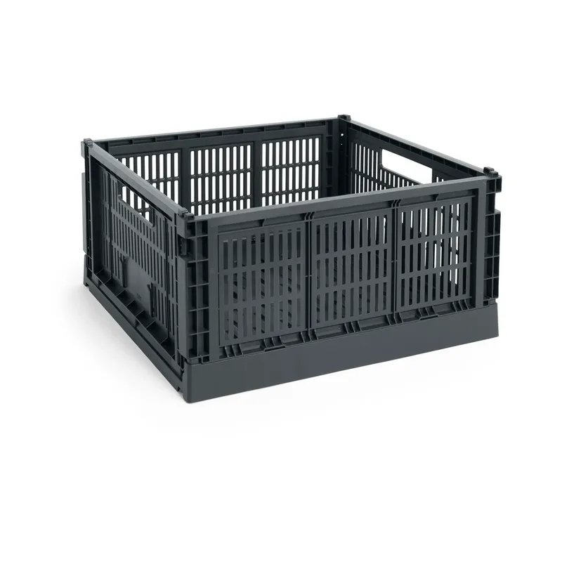 Colour Crate L Quadrat 42x42 cm Charcoal från HAY – produktbild