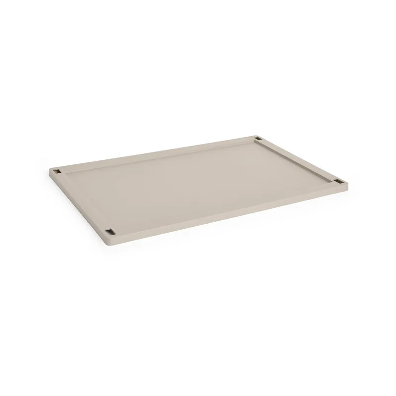 Colour Crate lock plastic large Warm grey von HAY – Produktfoto