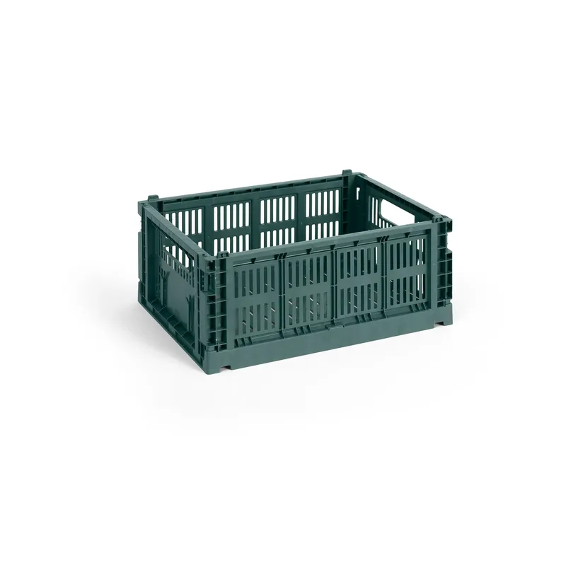 Colour Crate M 26,5 x 34,5cm Dark green von HAY – Produktfoto