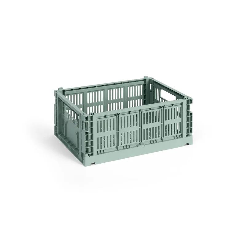 Colour Crate M 26,5 x 34,5cm Sage green von HAY – Produktfoto