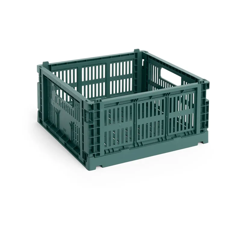 Colour Crate M Square 29,5x29,5 cm Dark green von HAY – Produktfoto