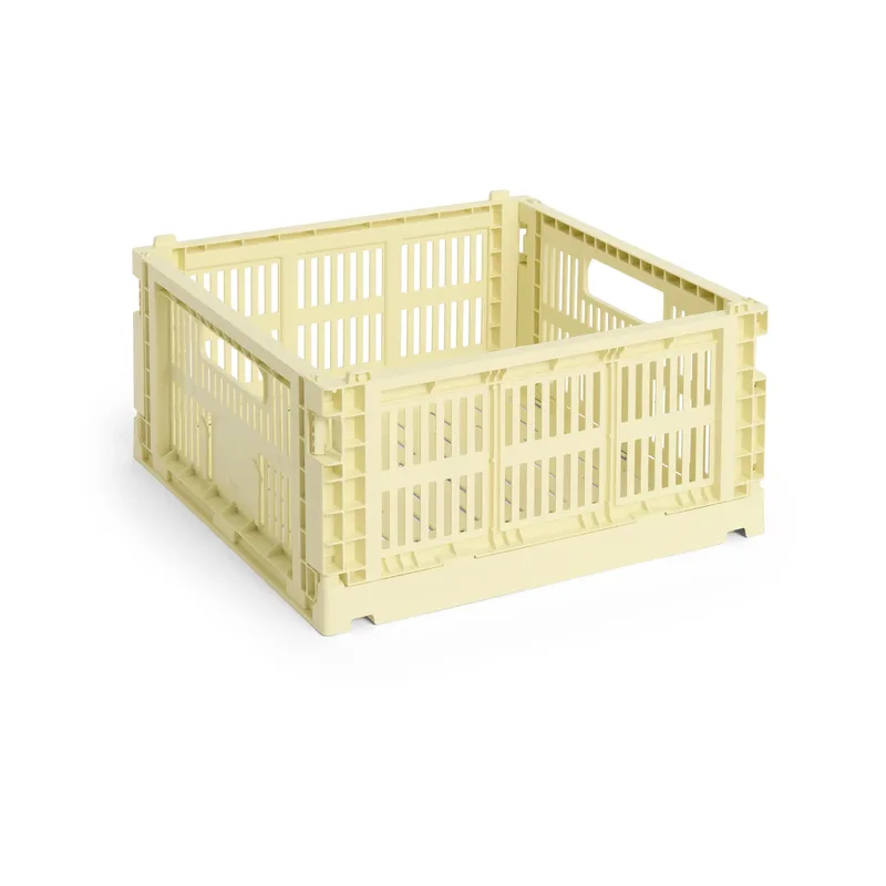 Colour Crate M Square 29,5x29,5 cm Light yellow von HAY – Produktfoto