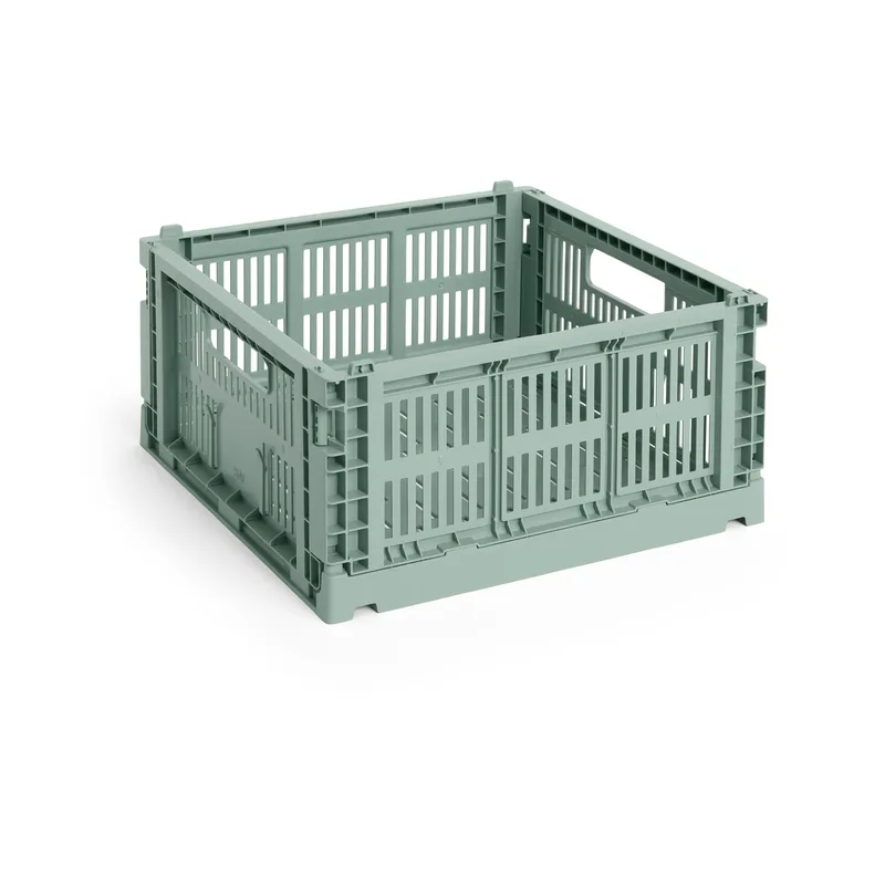 Colour Crate M Square 29,5x29,5 cm Sage green von HAY – Produktfoto