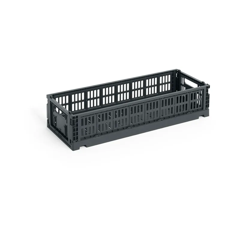 Colour Crate Mini Oblong 13x34,5 cm Charcoal van HAY – productfoto
