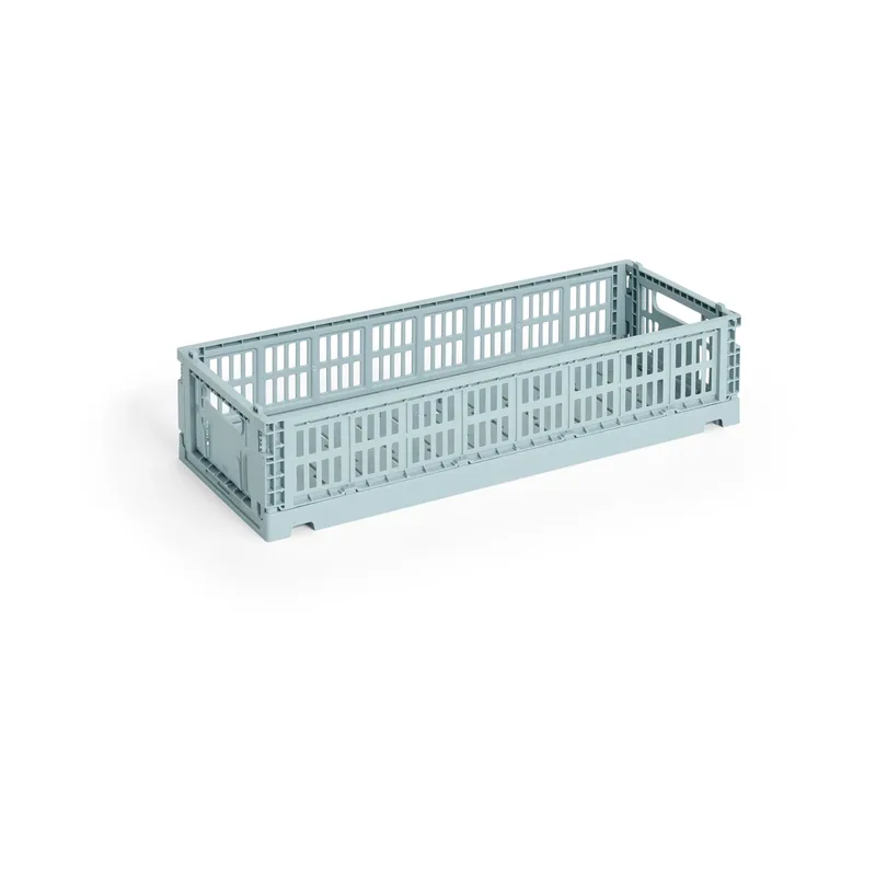 Colour Crate Mini Oblong 13x34,5 cm Dusty blue von HAY – Produktfoto