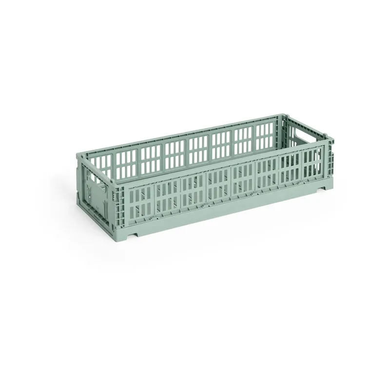 Colour Crate Mini Oblong 13x34,5 cm Sage green von HAY – Produktfoto