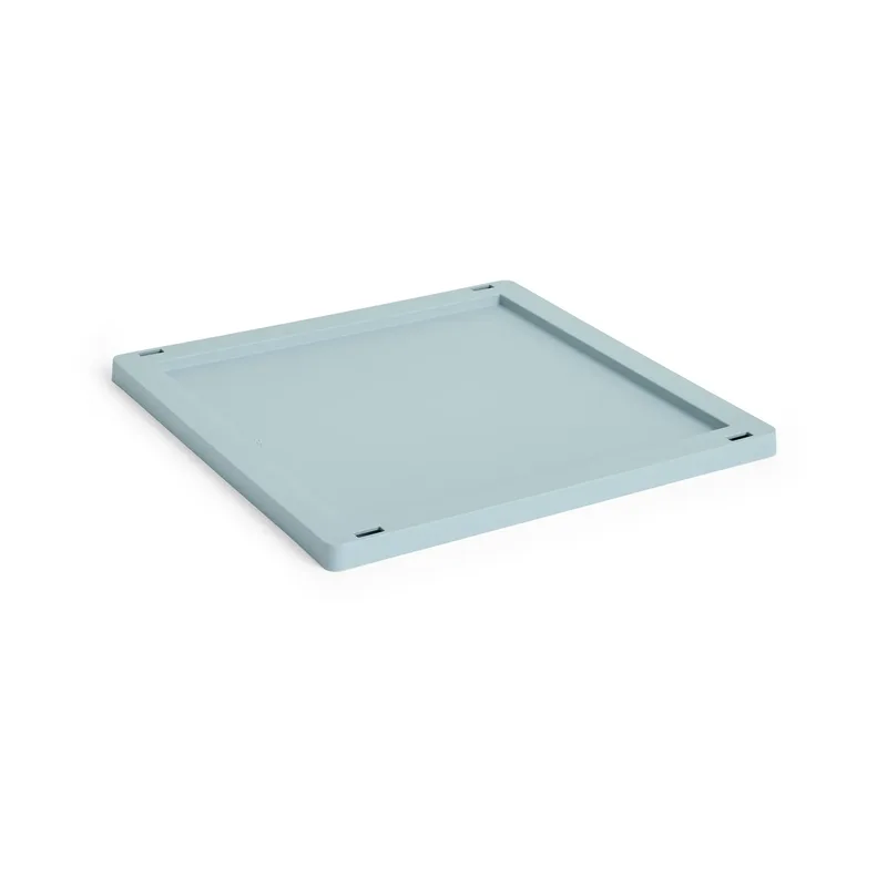 Colour Crate Square/Cube lock plastic medium Dusty blue von HAY – Produktfoto