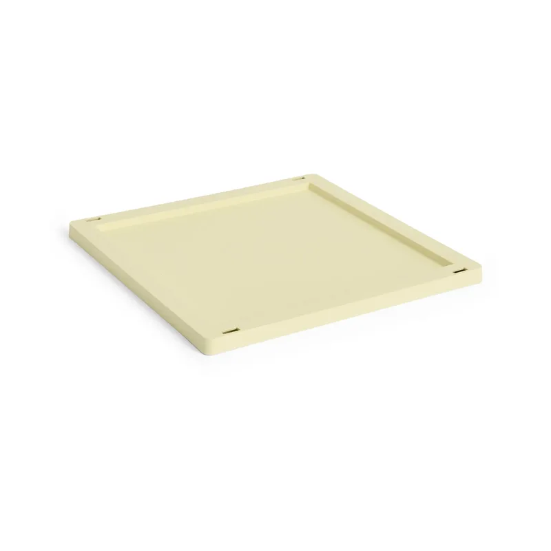 Colour Crate Square/Cube lock plastic medium Light yellow by HAY – product photo