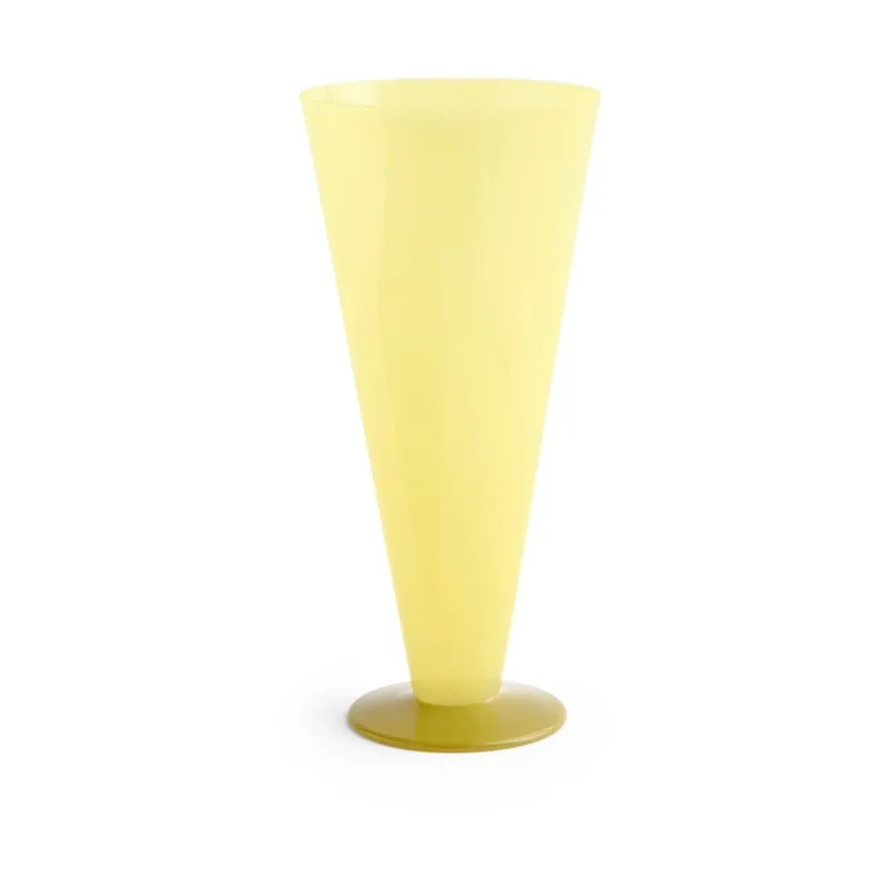 Conical Vase Yellow-lime green, large fra HAY – produktbillede