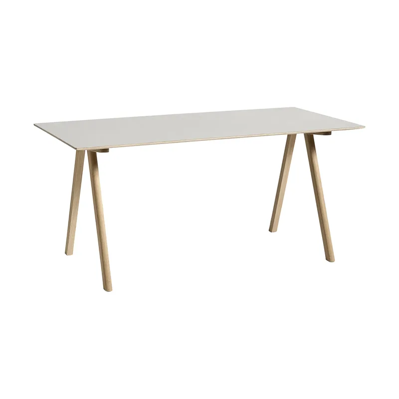 CPH10 2.0 Schreibtisch 80x160 cm Off white linoleum-lacq. oak by HAY – product photo