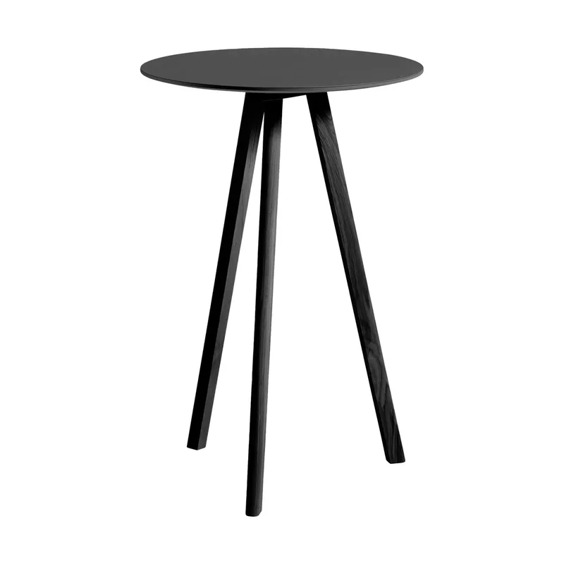 CPH20 2.0 Bartisch Ø70 cm Black linoleum-lacquered oak fra HAY – produktbillede