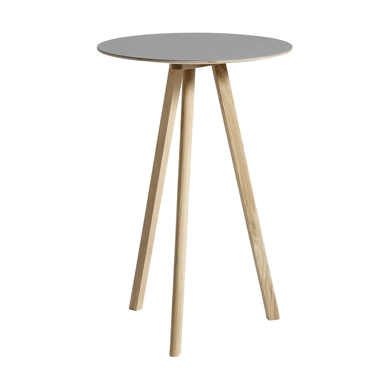 CPH20 2.0 Bartisch Ø70 cm Grey linoleum-lacquered oak von HAY – Produktfoto