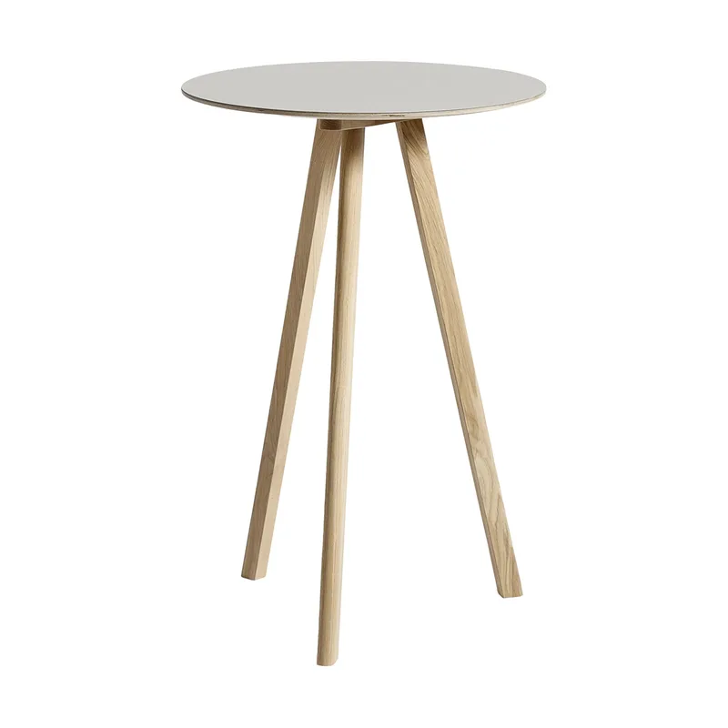 CPH20 2.0 Bartisch Ø70 cm Off white linoleum-lacq. oak von HAY – Produktfoto