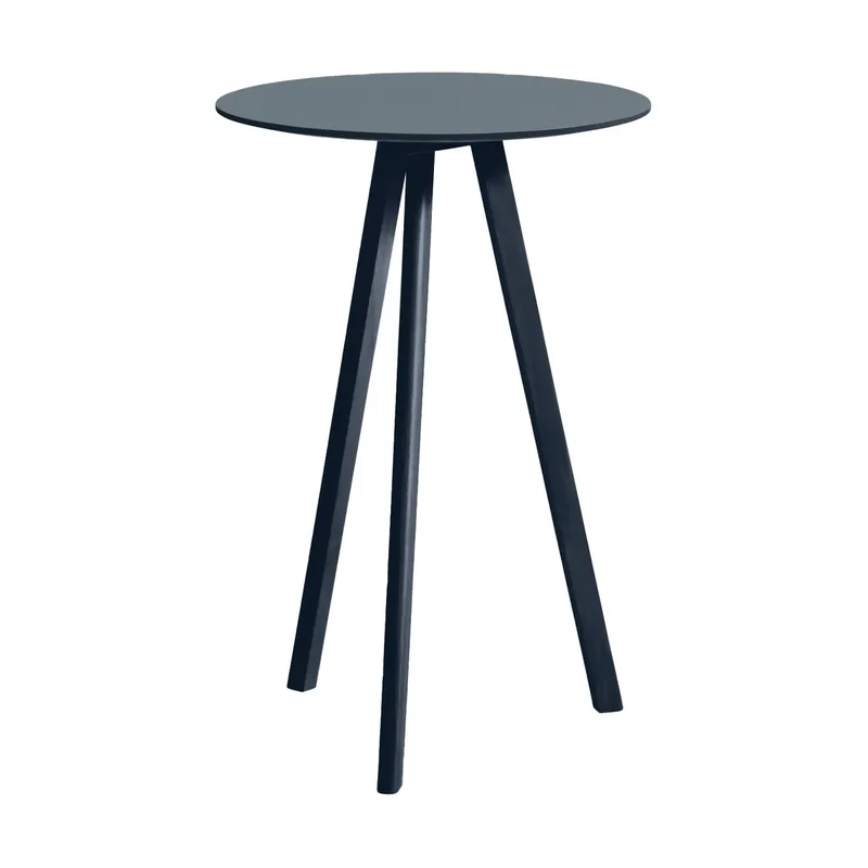 CPH20 2.0 Bartisch Ø70 cm Smokey blue linoleum-Deep blue von HAY – Produktfoto