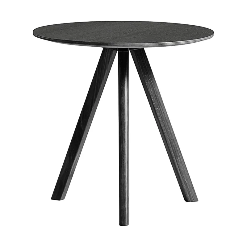 CPH20 2.0 Couchtisch Ø50 cm Black laminate-lacquered oak von HAY – Produktfoto