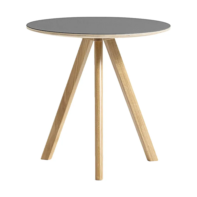 CPH20 2.0 Couchtisch Ø50 cm Grey linoleum-lacquered oak by HAY – product photo